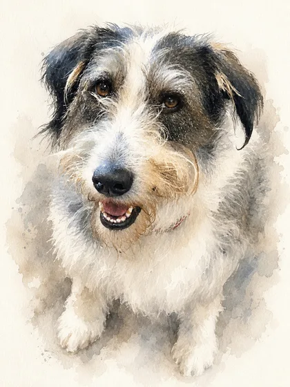 A portrait in the Traditional Watercolour style: Detailed face dissolving into delicate transparent washes